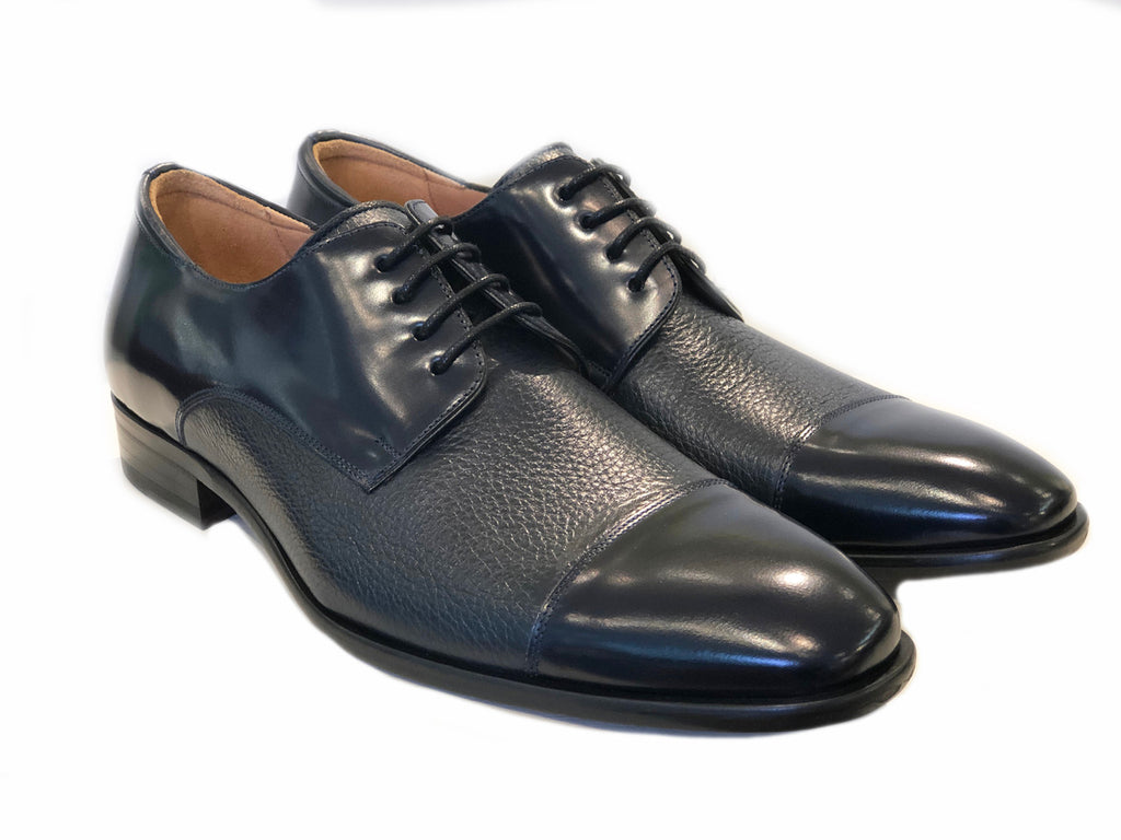 Pelleline Exclusive Mezlan Ridewood Cap toe Deer skin Navy