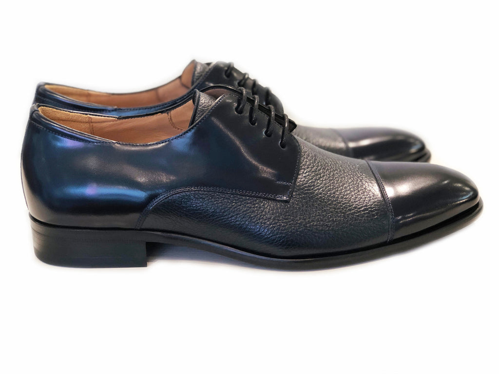 Pelleline Exclusive Mezlan Ridewood Cap toe Deer skin Navy