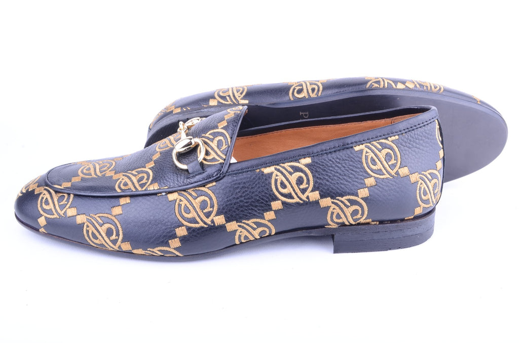Pelle Line-  5983 Bit Buckle loafer -Black
