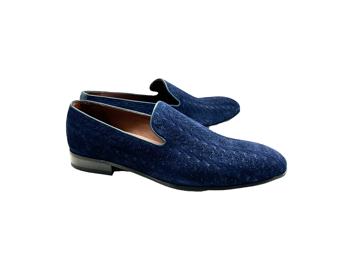 P000504 - Warren Loafer Navy Suede
