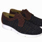 Pelle Line Exclusive 1031 Woven Two Tone Sneaker - Navy/Burgundy