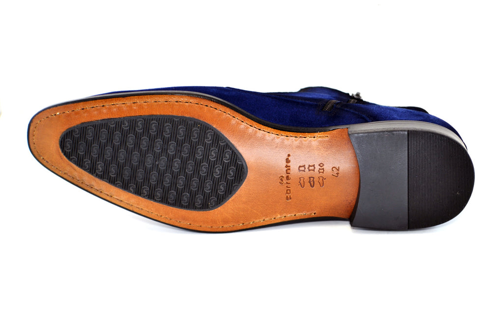Corrente 2077 Two Tone Suede Boot - Blue-Grey