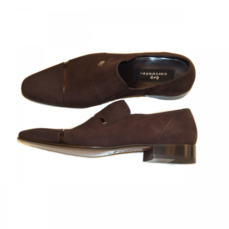 Corrente 2093 Cap Toe Suede Loafer - Brown