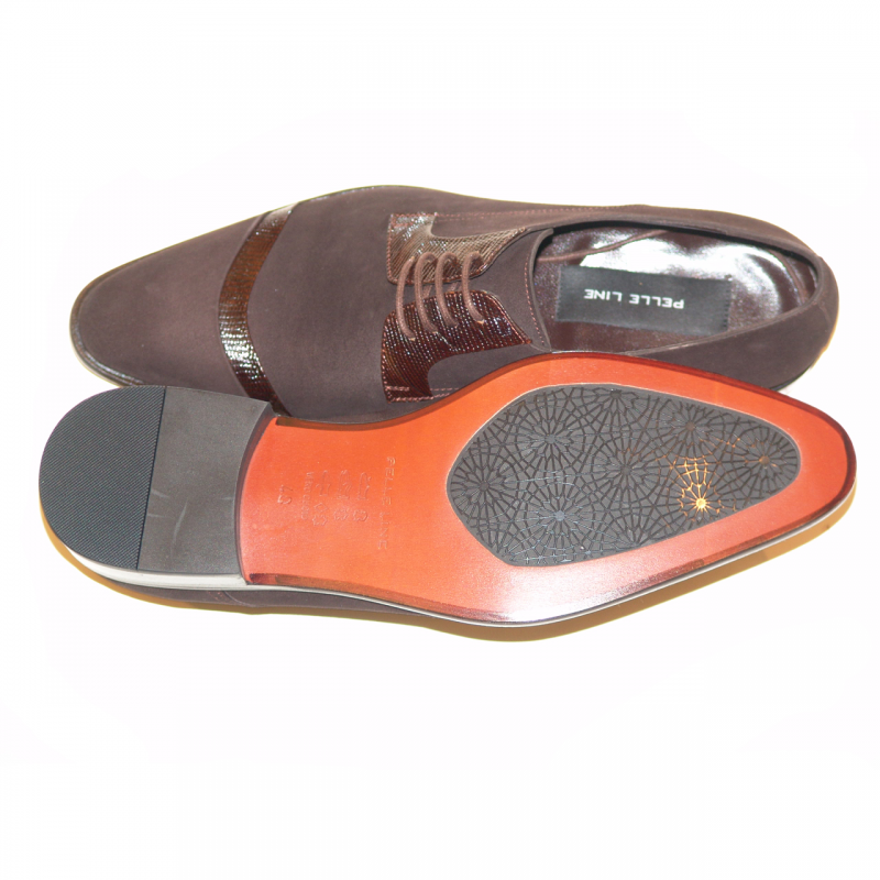 Pelle Line Exclusive 2432 Suede Cap Toe Lace Up - Brown