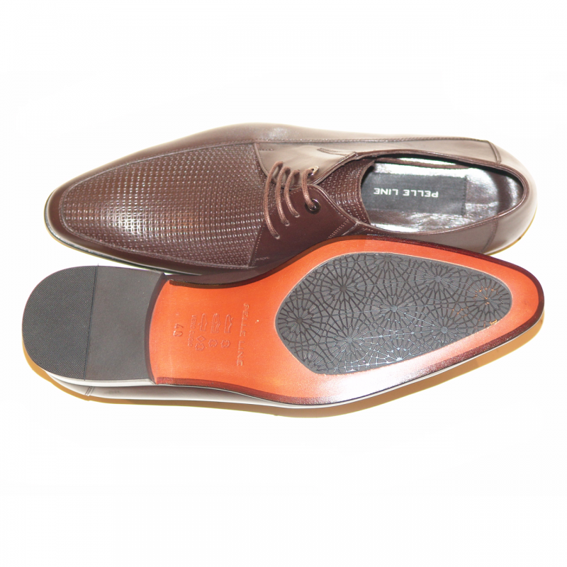 Pelle Line Exclusive 3605 Perforated Vamp Lace Up - Brown
