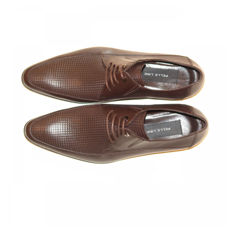 Pelle Line Exclusive 3605 Perforated Vamp Lace Up - Brown