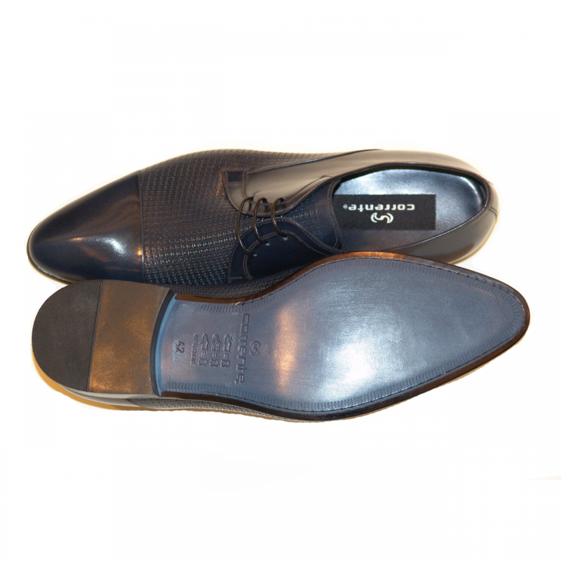 Corrente 3670 Cap Toe Perforated Lace Up - Navy