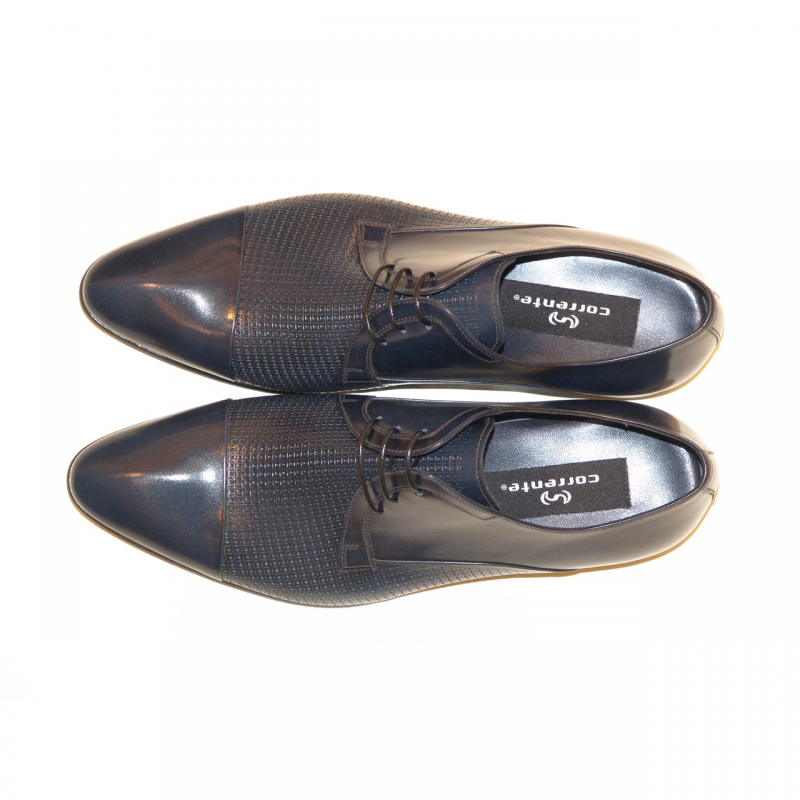 Corrente 3670 Cap Toe Perforated Lace Up - Navy