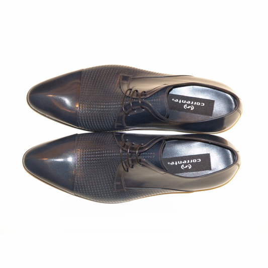Corrente 3670 Cap Toe Perforated Lace Up - Navy