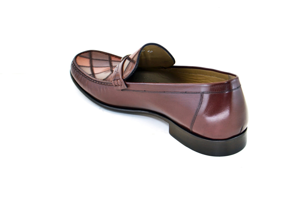 Corrente 3898 Patched Leather Bit Moccasin - Multi Brown