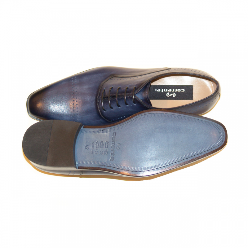 Corrente 4365 Perforated Cap Toe Lace Up - Blue
