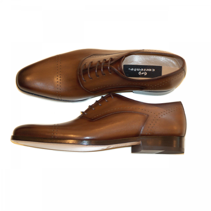 Corrente 4365 Perforated Cap Toe Lace Up - Brown