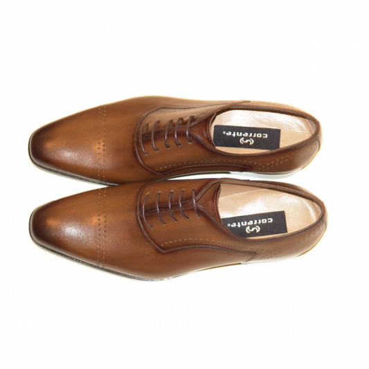 Corrente 4365 Perforated Cap Toe Lace Up - Brown