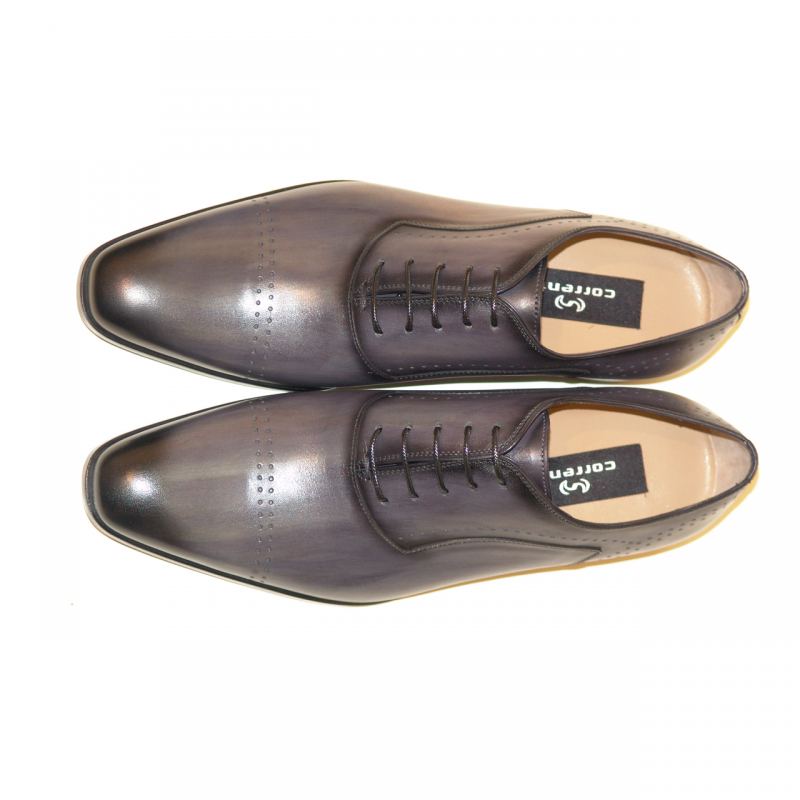 Corrente 4365 Perforated Cap Toe Lace Up - Grey