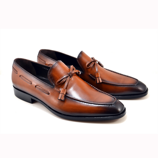 Corrente 4520 Bow Loafer - Tobacco