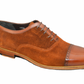 Corrente 4560 Leather Cap Toe Suede Lace Up - Brown