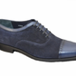Corrente 4560 Leather Cap Toe Suede Lace Up - Navy