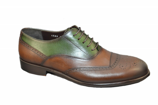 Corrente 4583 Medallion Toe Lace Up - Brown/Green