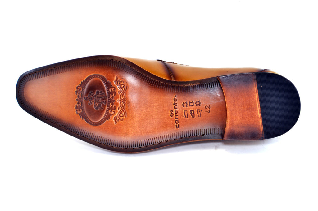 Corrente 4851 Burnished Buckle Loafer - Tan