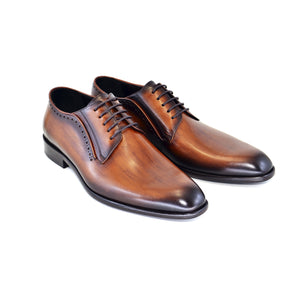 Corrente 4937 Plain Toe Lace Up - Tobacco