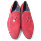 Corrente 5060 Contrast Stitching Suede Tassel Loafer - Red/Grey