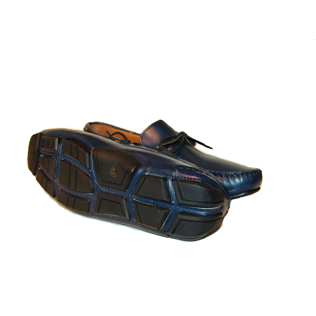 Pelle Line Exclusive 7810 Bow Driving Shoes - Blue