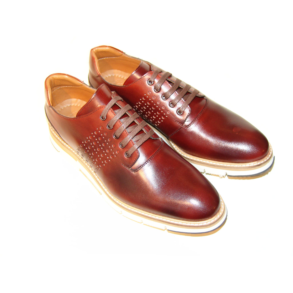 Pelle Line Exclusive 7931 Fashion Lace Up Sneaker - Hazlenut