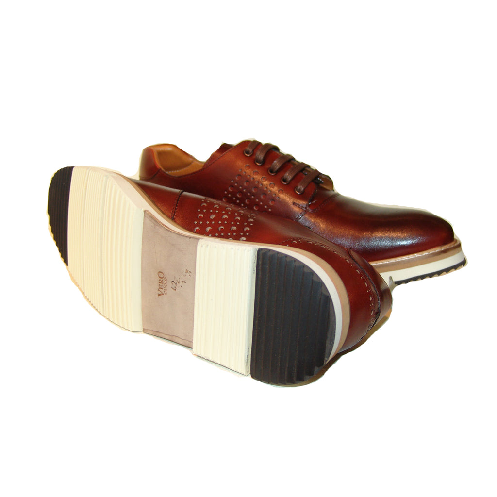 Pelle Line Exclusive 7931 Fashion Lace Up Sneaker - Hazlenut