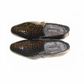 Pelle Line Exclusive 80170 Crocodile Print Plain Dress Loafer - Black