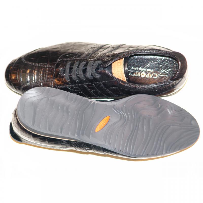 Caporicci 9412 Genuine Alligator Sneaker - Black
