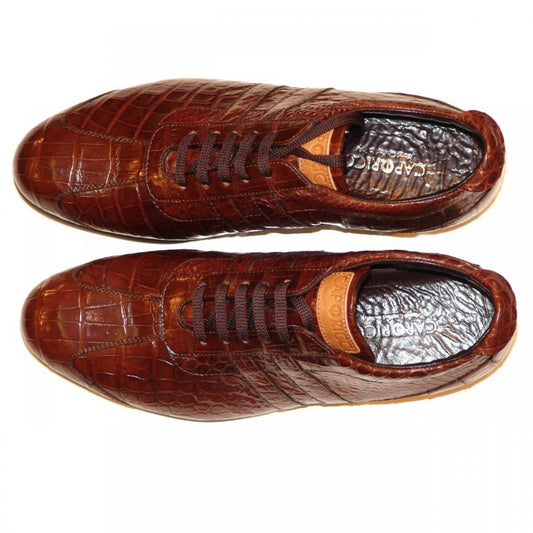 Caporicci 9412 Genuine Alligator Sneaker - Brown