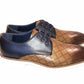 Pelle Line Exclusive 9700 Two Tone Comfort Lace Up - Brown/Navy