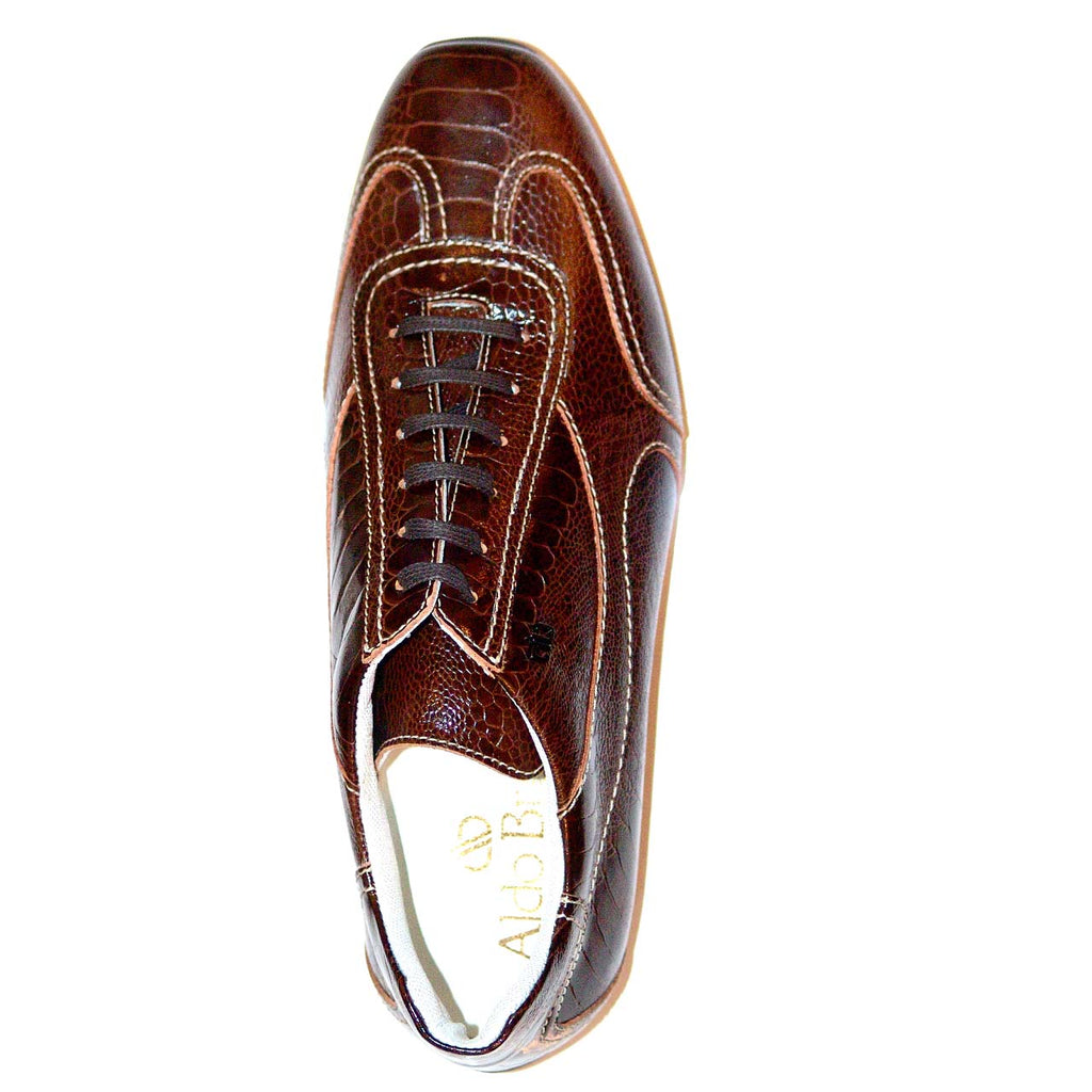 Aldo Brue K013 Genuine Ostrich Sneaker - Brown