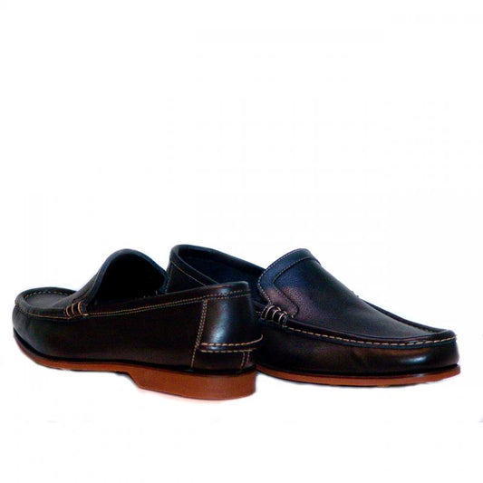 Lorenzo Banfi 624B Plain Casual Style Loafer - Black