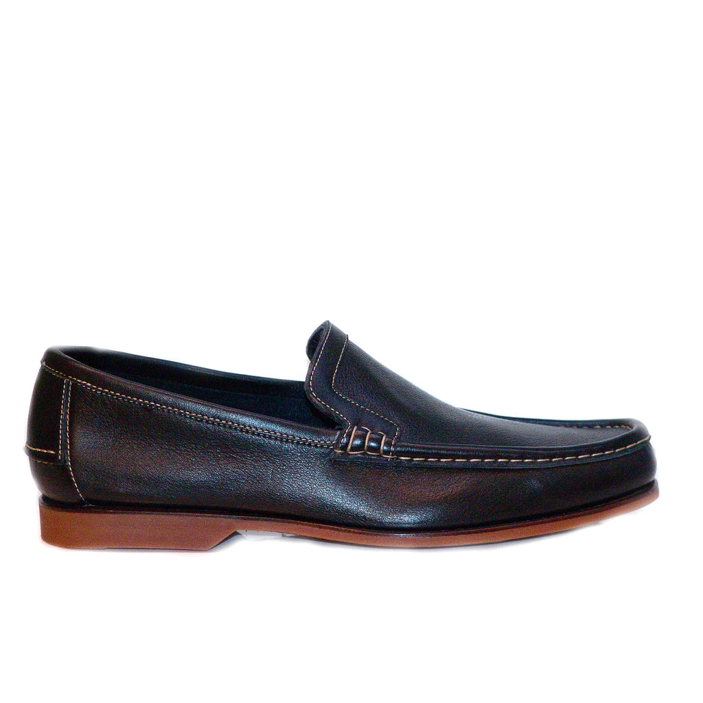 Lorenzo Banfi 624B Plain Casual Style Loafer - Black