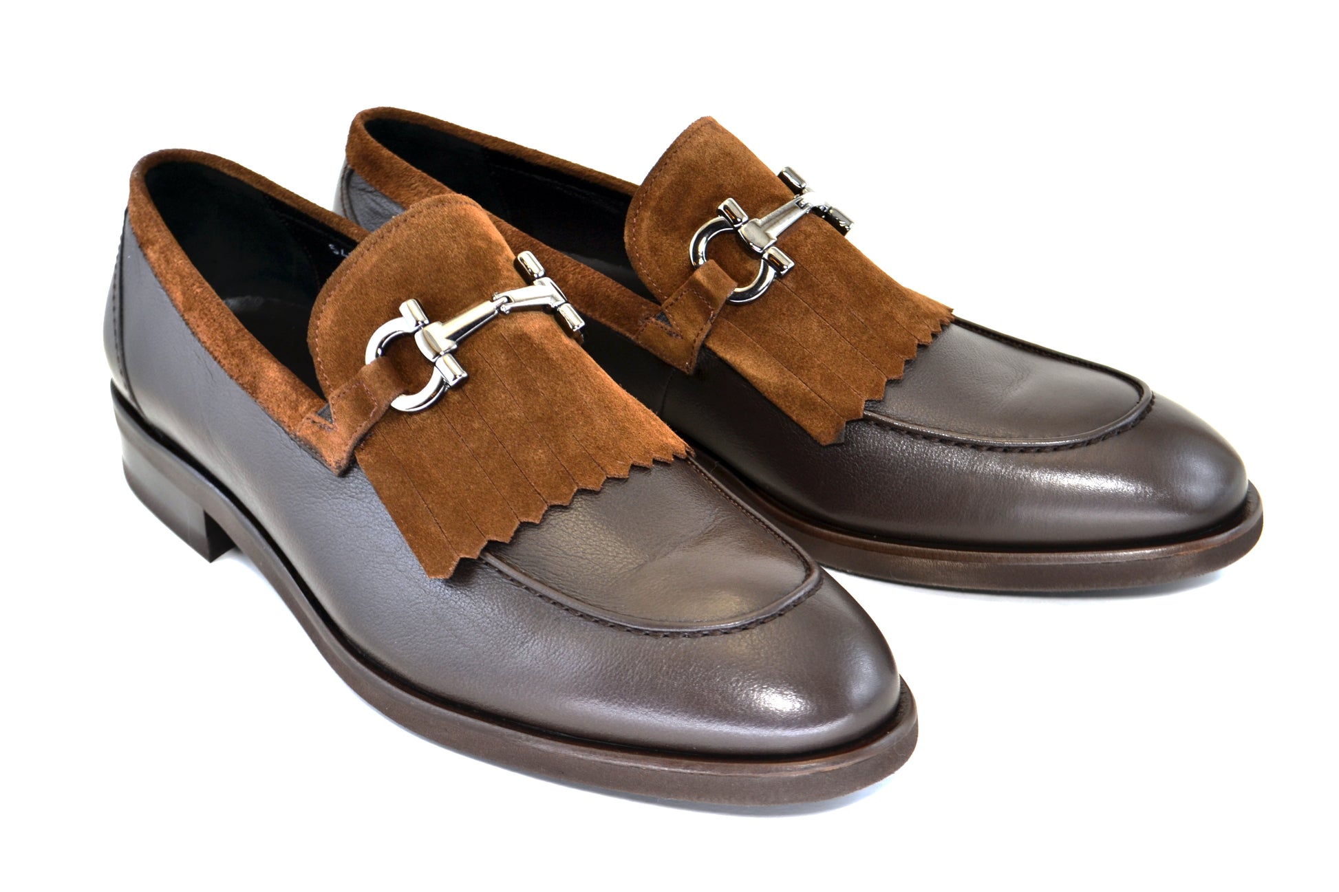 Corrente 5454HS Kiltie Buckle Loafer - Brown