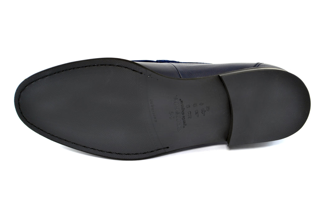 Corrente 5454HS Kiltie Buckle Loafer - Navy