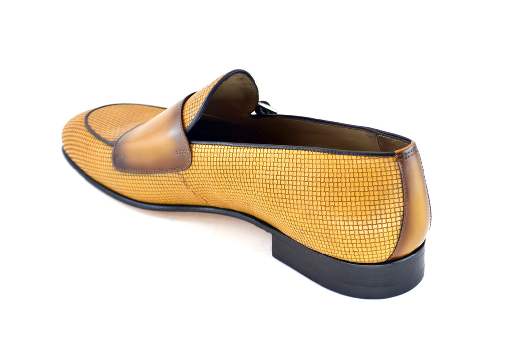 Corrente 4661HS Textured Double Monk Strap Loafer - Camel
