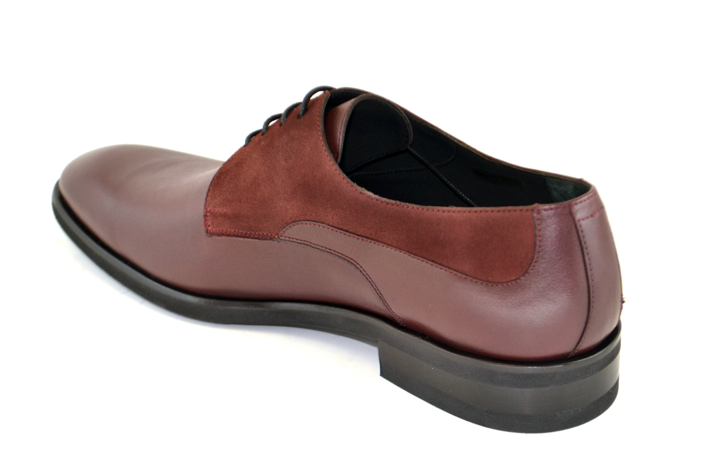 Corrente 5341HS Leather/Suede Plain Toe Lace Up - Burgundy