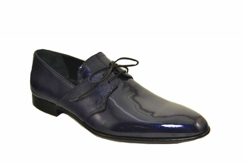 Corrente 3454 Formal Shiny Lace up- Navy