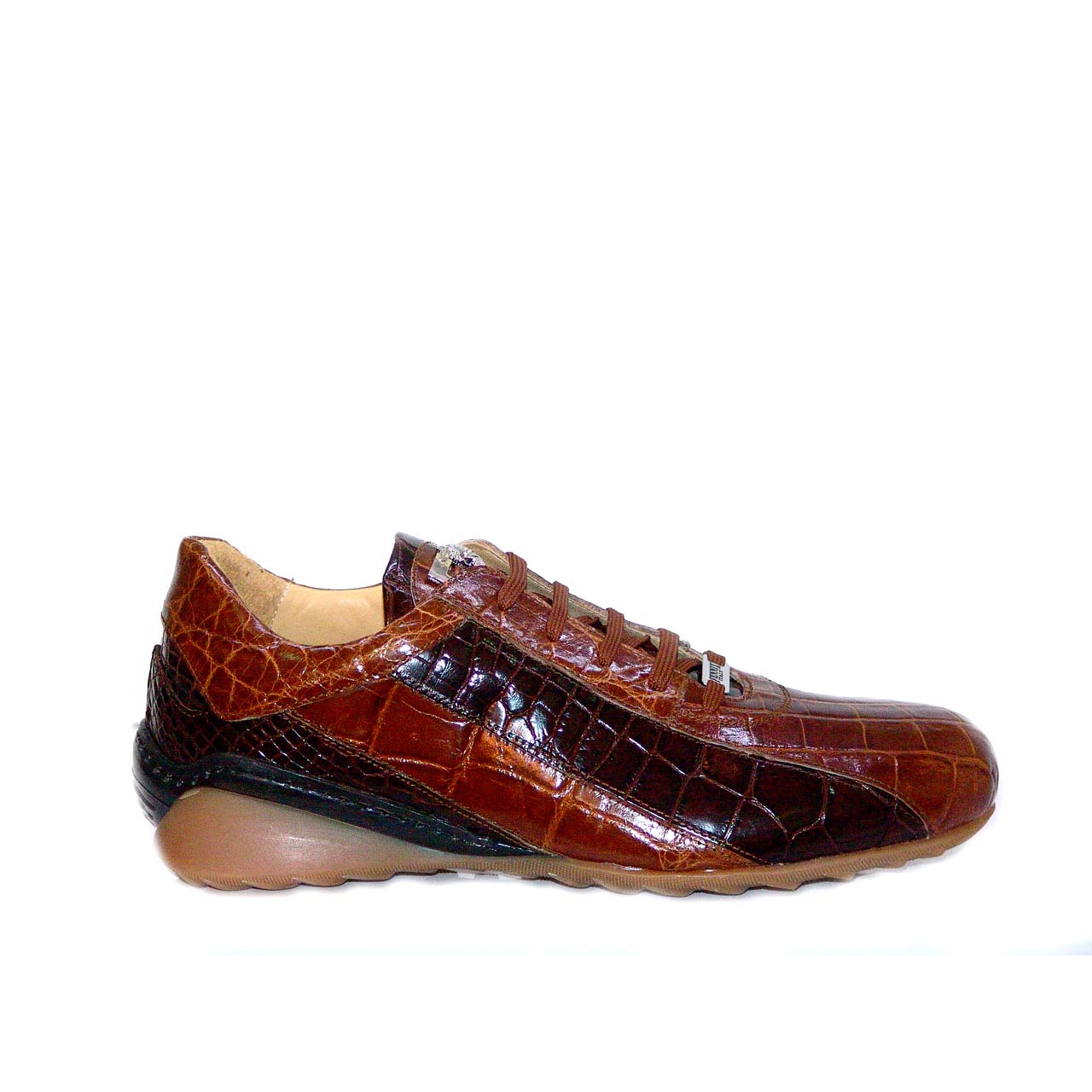 Fennix 2771 Genuine Alligator Two Tone Sneaker - Brown