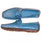 Aldo Brue 105 Genuine Ostrich Bit Driving Shoes - Blue