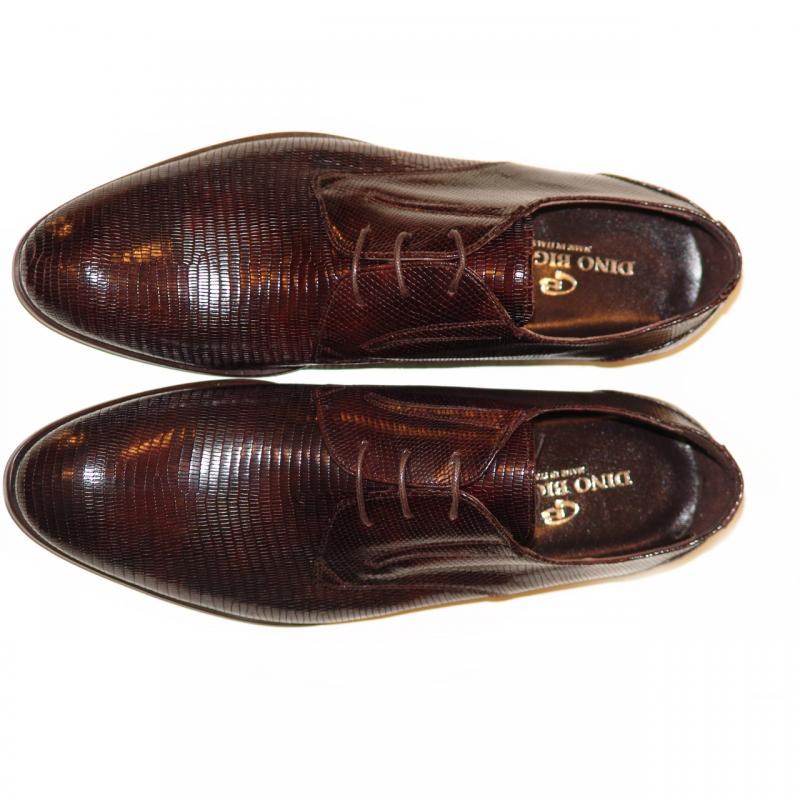 Dino Bigioni Exclusive 13062 Lizard Print Lace Up - Brown