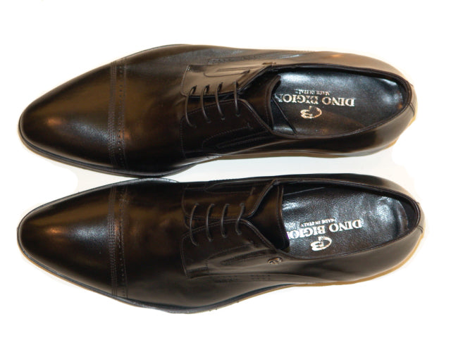 Dino Bigioni Exclusive 13626 Cap Toe Lace Up - Black