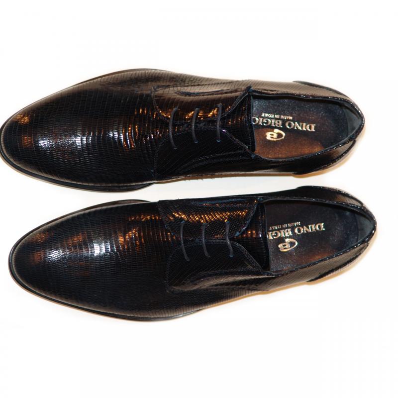 Dino Bigioni Exclusive 13062 Lizard Print Lace Up - Navy