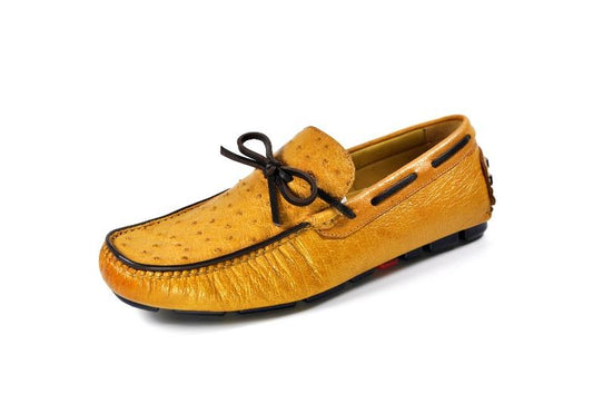 Ugo Vasare Drake III - Genuine Ostrich Driving Shoes - Tan