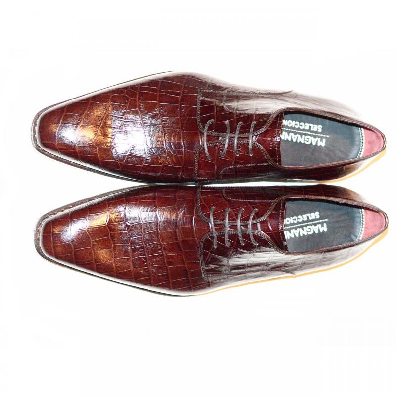 magnanni tobacco shoes Leone Men's Tabaco : 9 M, Leather stitched by our master artisans Magnanni Seleccin 14352 Plain Croco