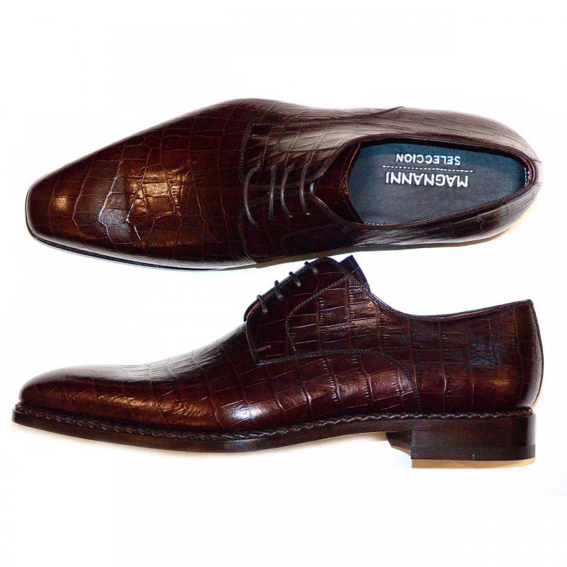 Magnanni Selección 14352 Plain Croco Lace Up - Brown