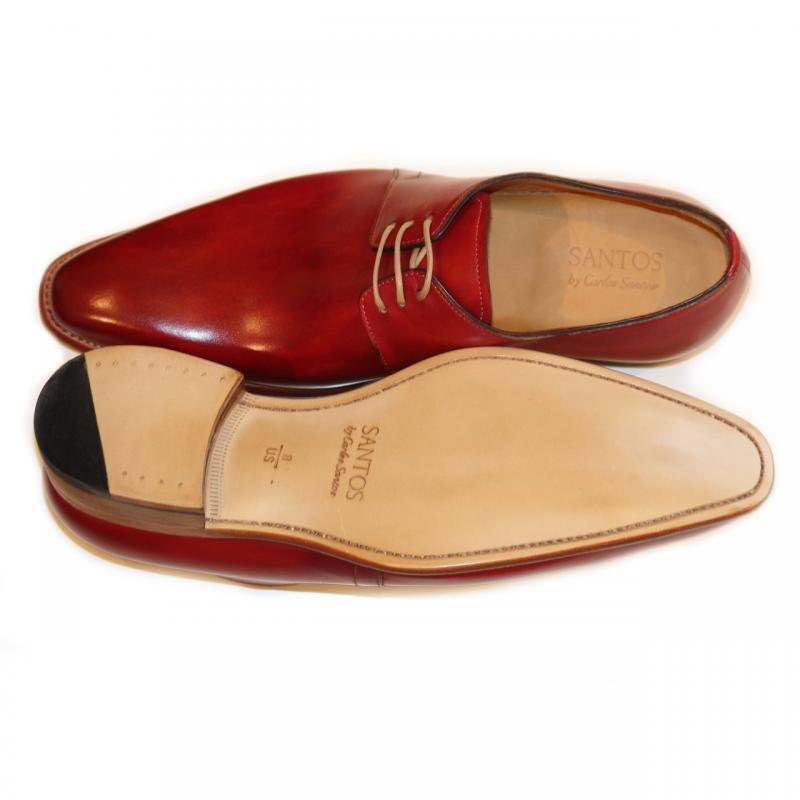 Carlos Santos 7201 Plain Toe Lace Up - Red