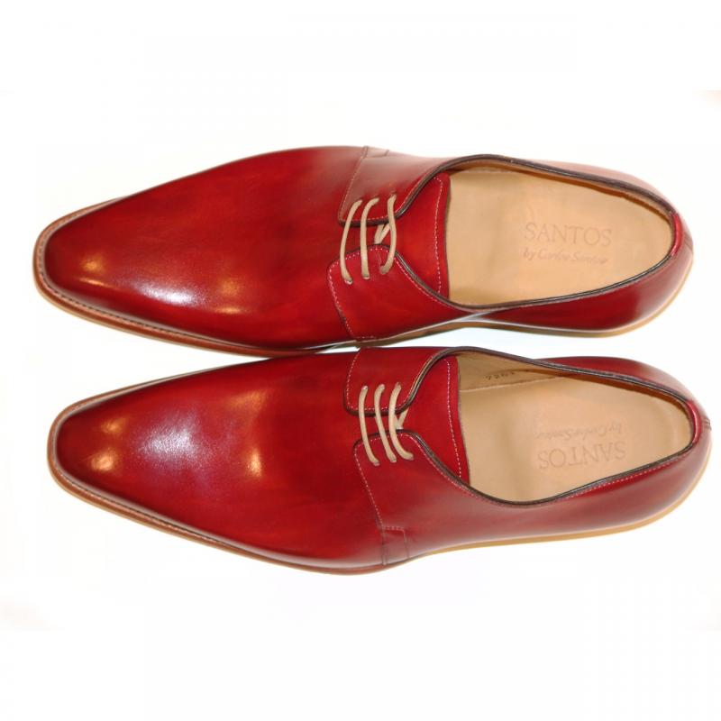 Carlos Santos 7201 Plain Toe Lace Up - Red